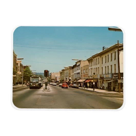 Main St, Danbury, CT Vintag Postcard Magnet (Horizontal)