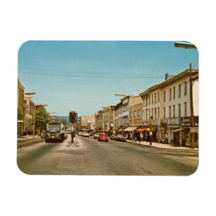 Main St, Danbury, CT Vintag Postcard Magnet