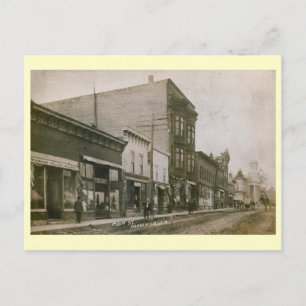 Main St., Dodgeville, Wisconsin Vintag Postkarte