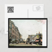 Main St., Fall River, Massachusetts 1908 Vintag Postkarte (Vorne/Hinten)