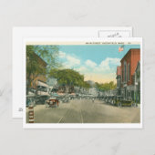 Main St., Greenfield, MA Vintag Postkarte (Vorne/Hinten)