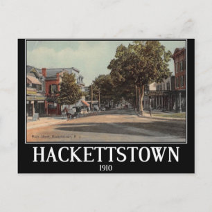Main St. Hackettstown NJ Vintag Postkarte