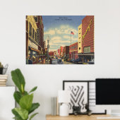 Main St., Johnson City, Tennessee Vintag Poster (Heimbüro)