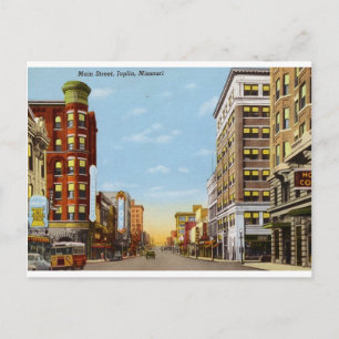Main St., Joplin, Missouri Vintage auf Deutsch Postkarte