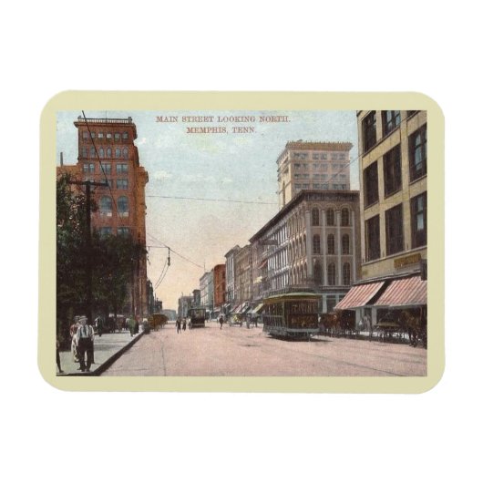 Main St., Memphis, Tennessee Vintag Style Magnet (Horizontal)