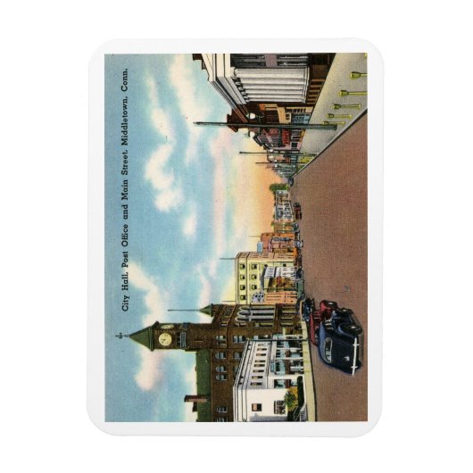 Main St., Middletown, Connecticut Vintag Magnet (Vertikal)