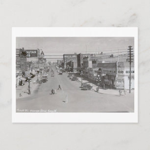 Main St., Moose Jaw, Saskatchewan Vintag Postkarte