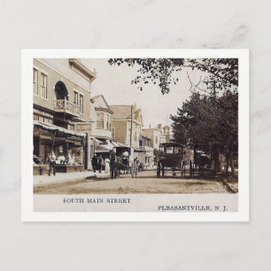 Main St, Pleasantville, New Jersey, Vintage Postkarte