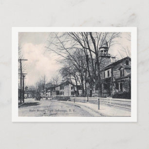 Main St., Pt. Jefferson, New York Vintage Postkarte