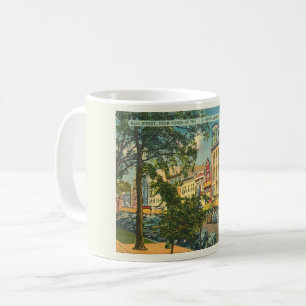 Main St, Saratoga Springs NY im Vintage-Stil Kaffeetasse
