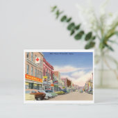 Main St. Waterville, Maine Vintag Postkarte (Stehend Vorderseite)