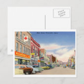 Main St. Waterville, Maine Vintag Postkarte (Vorne/Hinten)