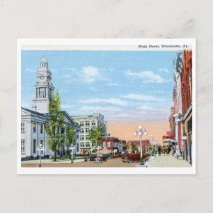 Main St., Winchester, Kentucky Vintag Postkarte