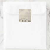 Main St Woodland 2 Quadratischer Aufkleber (Tasche)