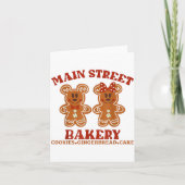Main Street Bakery Cookies Gingerbread Cake Christ Karte (Vorderseite)