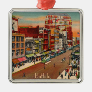 Main Street - Buffalo, NY Vintag Silbernes Ornament