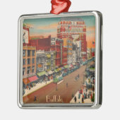Main Street - Buffalo, NY Vintag Silbernes Ornament (Links)