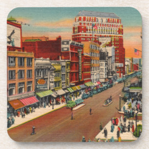 Main Street - Buffalo, NY Vintage Getränkeuntersetzer