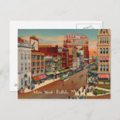 Main Street - Buffalo, NY Vintage Postkarte (Vorne/Hinten)