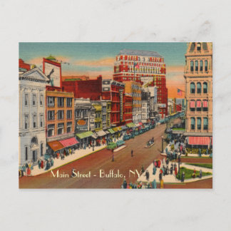 Main Street - Buffalo, NY Vintage Postkarte