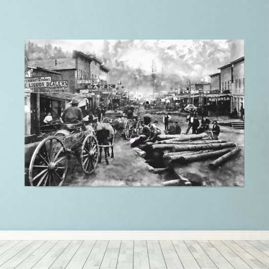 Main Street DEADWOOD 1876 Foto Print Leinwanddruck (Insitu (Holzboden))