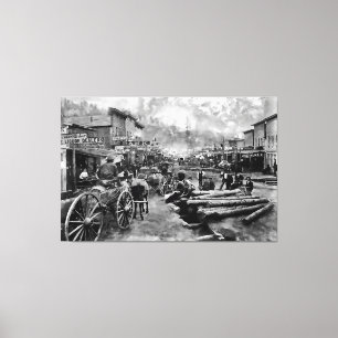 Main Street DEADWOOD 1876 Foto Print Leinwanddruck