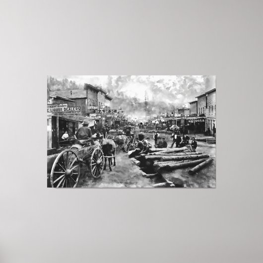 Main Street DEADWOOD 1876 Foto Print Leinwanddruck (Vorderseite)
