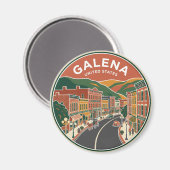 Main Street Illinois Magnet (Vorderseite/Rückseite)
