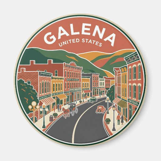 Main Street Illinois Magnet (Vorne)