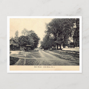 Main Street, Little Silver NJ 1910 Vintag Style Postkarte