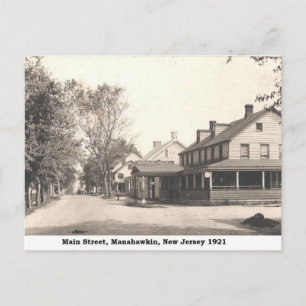 Main Street, Manahawkin NJ Vintag Postkarte
