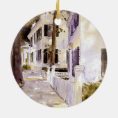 Main Street, Nantucket, Frohe Weihnachten Keramik Ornament (Hinten)