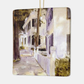 Main Street, Nantucket, Frohe Weihnachten Keramikornament (Links)