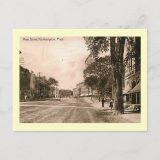 Main Street, Northampton, Massachusetts Vintag Postkarte