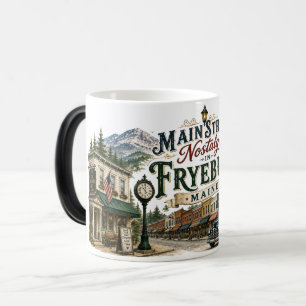 Main Street Nostalgie in Fryeburg Maine Farbe Verwandlungstasse