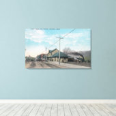 Main Street View Gewerkschaft DepotLewiston, ID Leinwanddruck (Insitu (Holzboden))