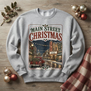 Main Street Weihnachten Vintage-Roter LKW Sweatshirt