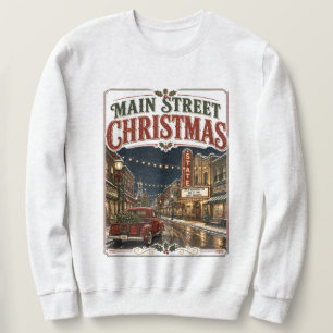 Main Street Weihnachten Vintage-Roter LKW Sweatshirt