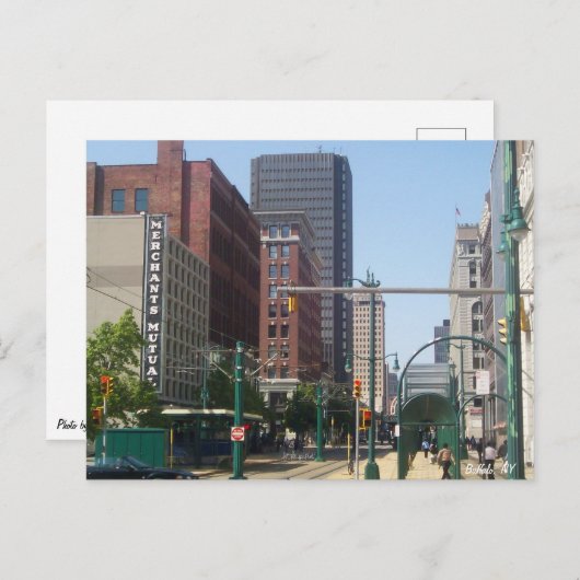 Main und Swan Streets Postkarte (Vorne/Hinten)