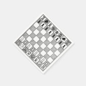 Mainboard Game Black & White Schach Theme Paper Na Serviette (Ecke)
