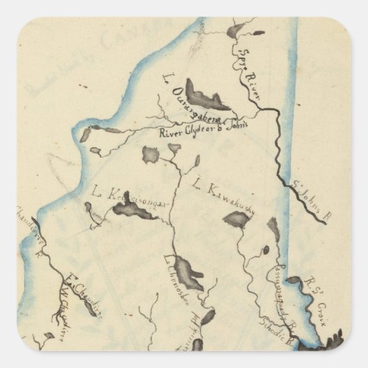 Maine 11 quadratischer aufkleber (Vorderseite)