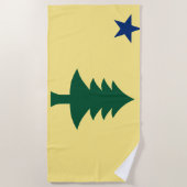 Maine 1901 Staatsflagge Strandtuch (Vorderseite)