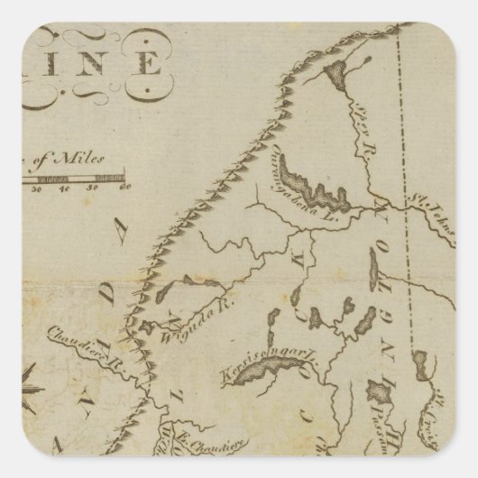 Maine 9 quadratischer aufkleber (Vorderseite)