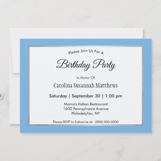 Maine Acadia Herbstsee Foto Geburtstag Einladung (Rückseite)