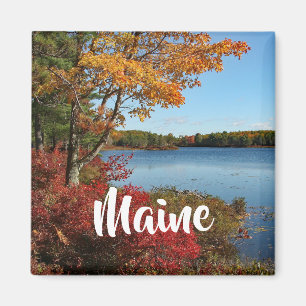Maine Acadia Herbstsee Foto Magnet