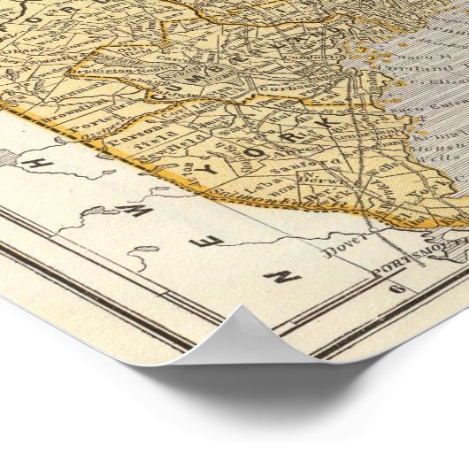 Maine Atlas Map Poster (Ecke)
