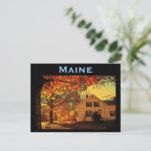 Maine Autumn Postcard Postkarte (Stehend Vorderseite)