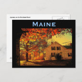 Maine Autumn Postcard Postkarte (Vorne/Hinten)