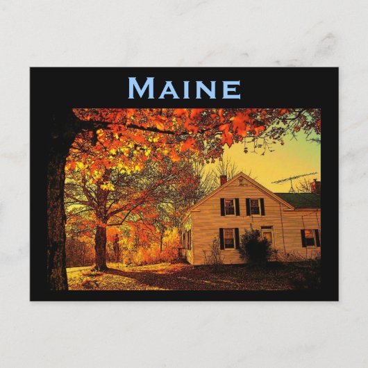 Maine Autumn Postcard Postkarte (Vorderseite)