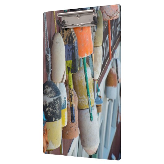 Maine, Bar Harbour. Farbige Hummerfalle Klemmbrett (Links)